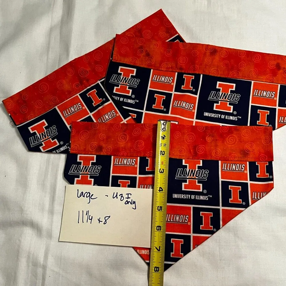 Dog/Pet collar covers - University of Illinois - Large